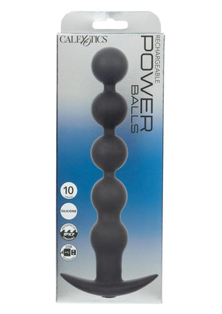 Anal Toys Rechargeable Power Balls Silicone Beads - Black