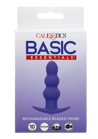 Basic Essentials Rechargeable Beaded Probe - Purple