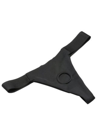 Bedroom Bliss ChÃ©rie Thong Strap-On Panty Harness - Black - Medium