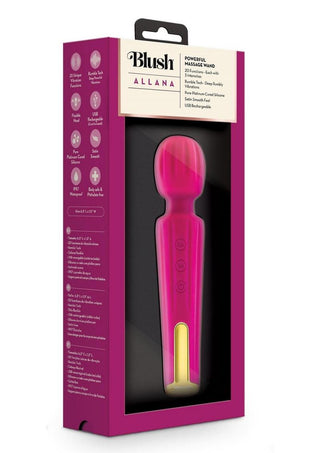 Lush Allana Velvet Rechargeable Silicone Wand Vibrator - Magenta/Purple/Rose Gold