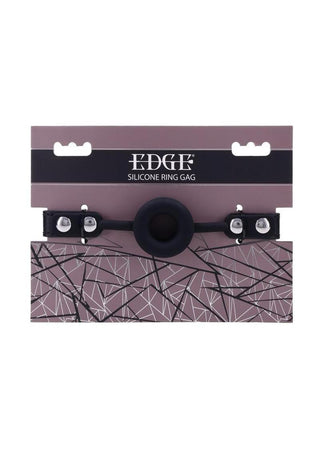 Edge Silicone Ring Gag - Black/Silver