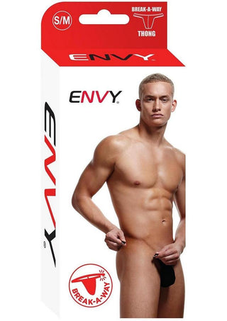 Envy Menswear Breakaway Thong - Black - Medium/Small