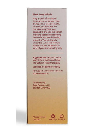 Foria Everyday Hydrating Body Wash with Organic Botanicals