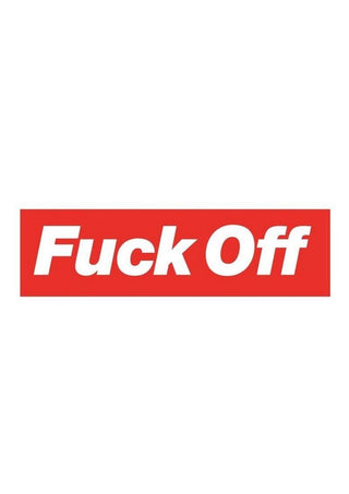 Fuck Off Enamel Pin - Red/White