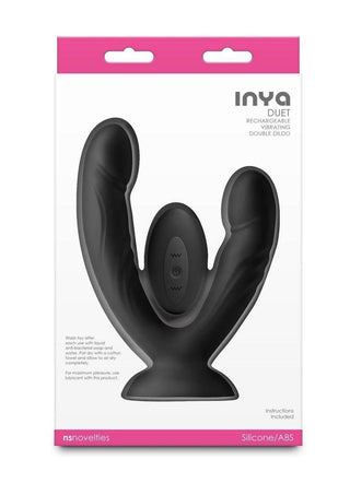 Inya Duet Rechargeable Silicone Vibrating Double Dildo with Remote