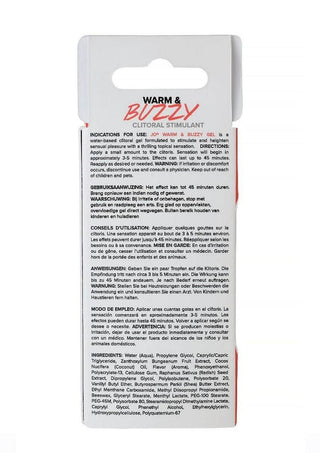 JO Warm and Buzzy Water Based Warming Clitoral Stimulant Cream - .34oz