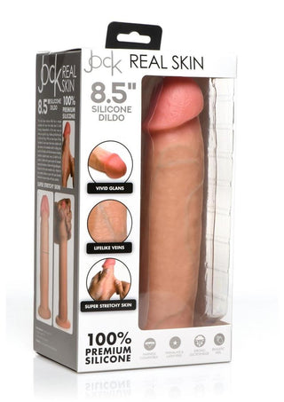 Jock Real Skin Silicone Dildo - Vanilla - 8.5in