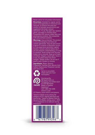 K-Y Hydrate Natural Feeling Moisturizing Water Based Lubricant with Hyaluronic Acid - 2.5oz
