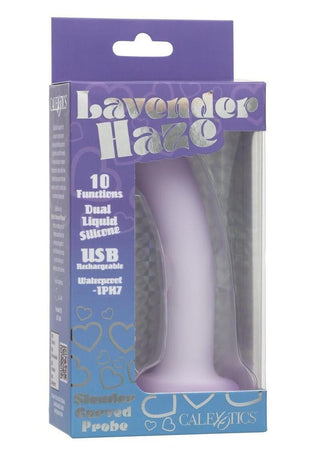 Lavender Haze Slender Curved Rechargeable Silicone Probe - Purple
