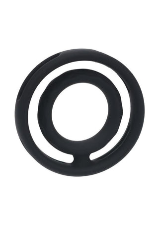 Levelz Classic Grooved Silicone Cock and Ball Ring - Black