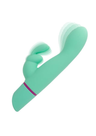 Love Bunny Rockin G Bunny Rechargeable Silicone Rocking Motion G-Spot Rabbit Vibrator - Green/Purple