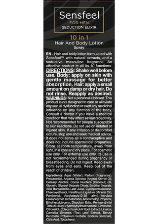 Orgie Sensfeel For Man - Seduction Elixir 10 In 1 For Body and Hair