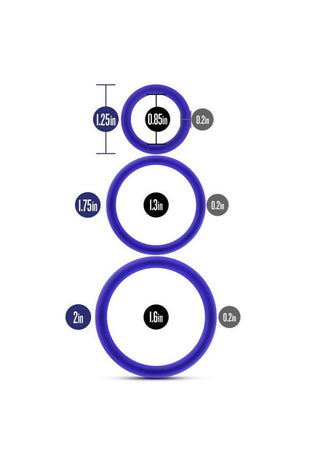 Performance Vs4 Pure Premium Silicone Cock Ring Set (3 Sizes