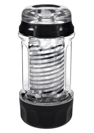 Playboy Spring Fling Rechargeable Stroker - Black/Clear - Large