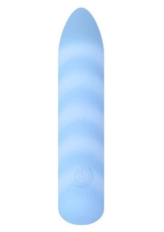 Playboy Unicorn Silicone Rechargeable Vibrating Bullet - Blue
