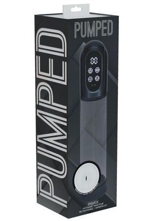 Pumped Engage 6 Function Automatic Rechargeable Penis Pump - Grey/Gun Metal