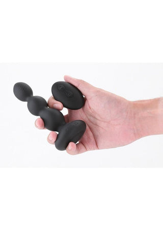 Renegade Valor Rechargeable Silicone Vibrating Anal Beaded Plug with Remote