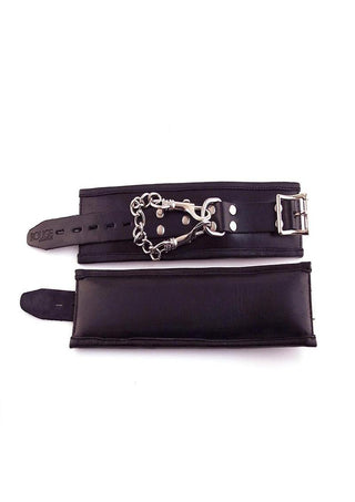 Rouge Padded Leather Adjustable Wrist Cuffs