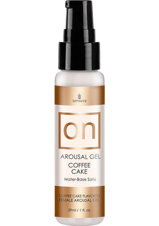 Sensuva On Arousal Gel Natural Arousal For Her Coffee Cake Flavor - 1oz - 12 Per Display