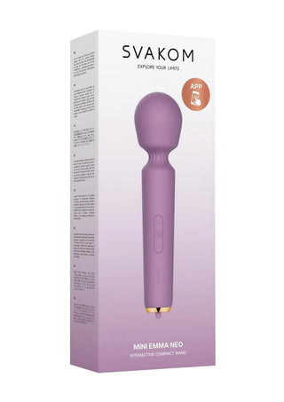 Svakom Mini Emma Neo Rechargeable Silicone Vibrator with Compatible App - Lavender