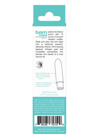 Vedo Bam Mini Rechargeable Silicone Bullet Vibrator - Tease Me