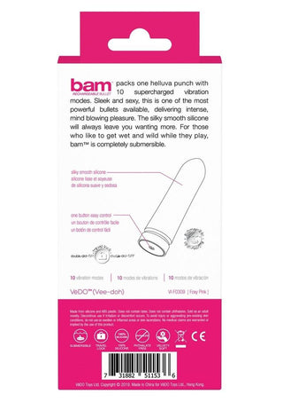 Vedo Bam Rechargeable Silicone Bullet Vibrator - Foxy