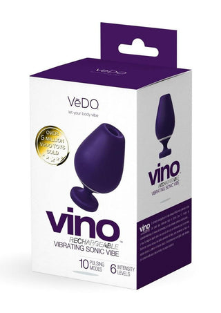 Vedo Vino Silicone Rechargeable Sonic Clitoral Vibrator - Purple