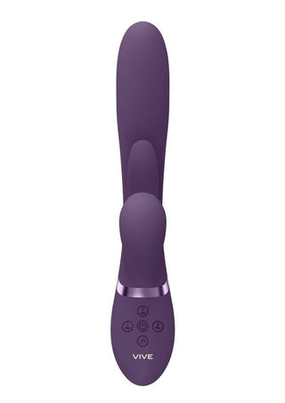 Vive Ena Rechargeable Silicone Triple Motor Thrusting G-Spot with Flapper and Air Wave Clit Stimulation Vibrator