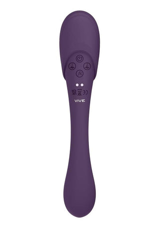 Vive Mirai Rechargeable Silicone Dual Motor Double Ended Bendable Pulse and Air Wave Vibrator